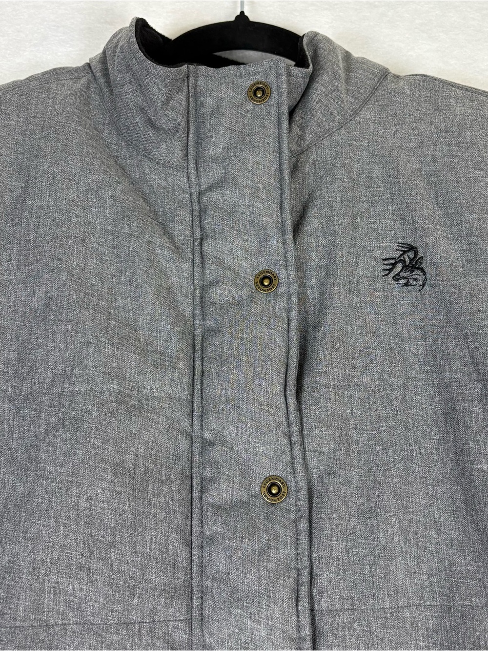 Legendary Whitetails Gray Quilted Puffer Jacket with Embroidered Logo